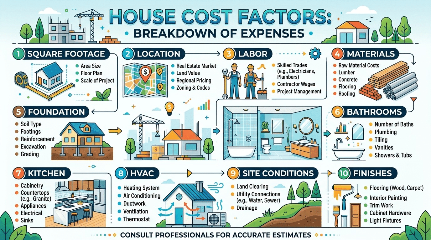 factors affecting 4 bedroom house construction cost