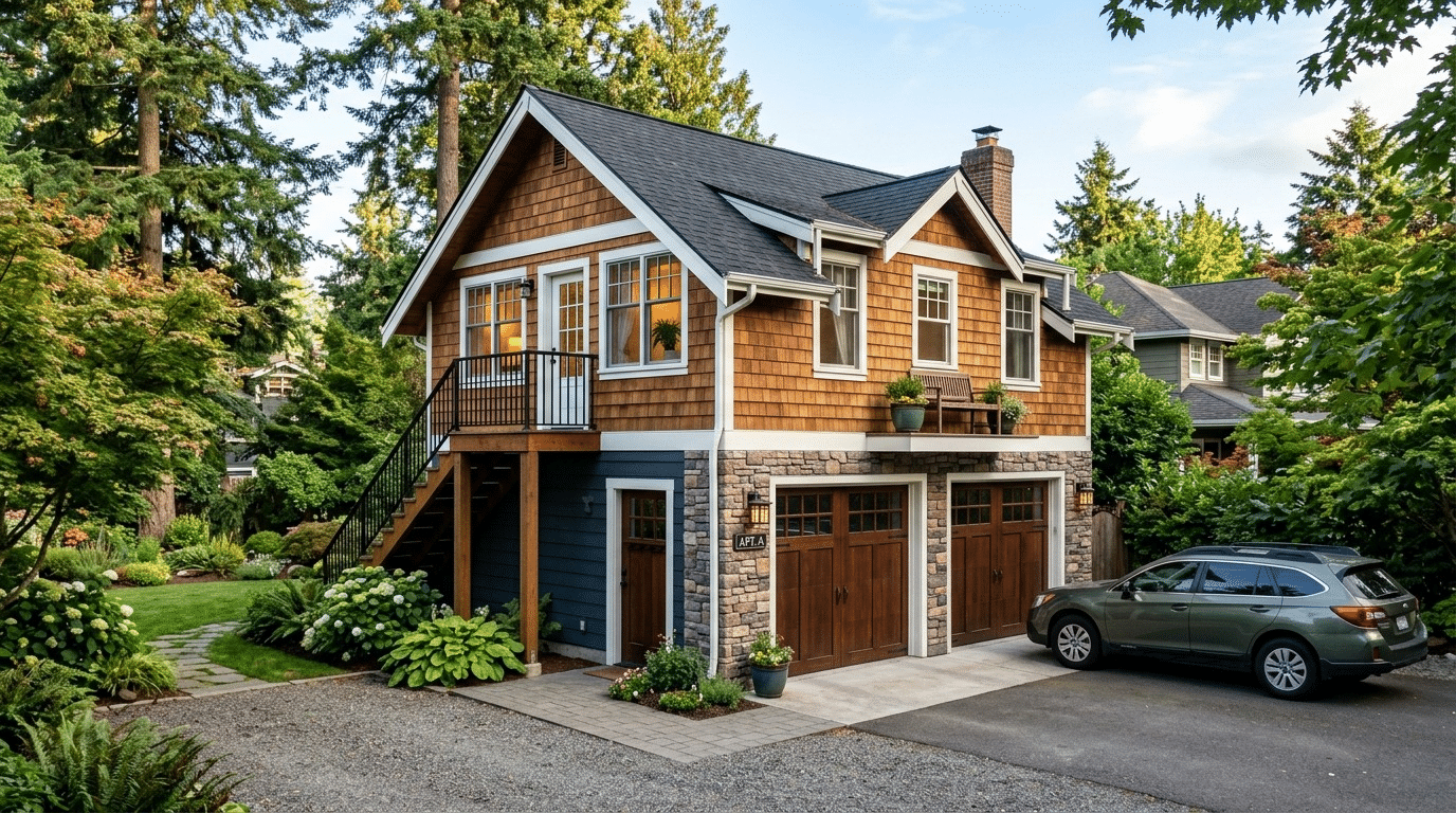 2 car garage with apartment