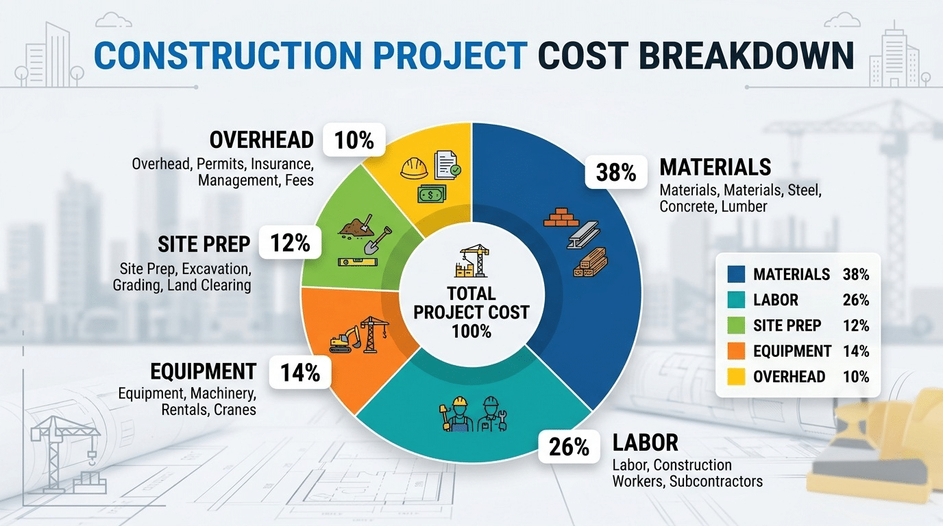 Concrete slab cost breakdown chart