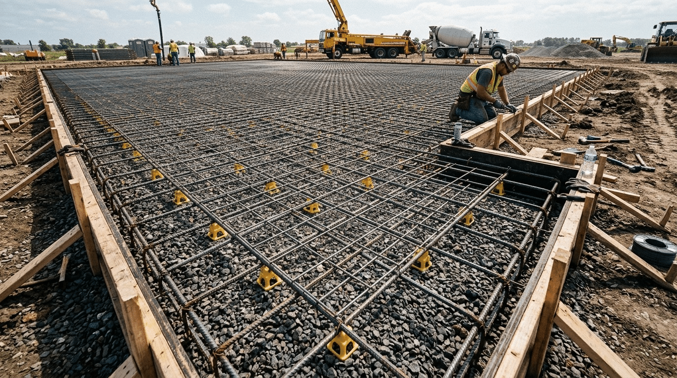 How to calculate concrete slab cubic yards