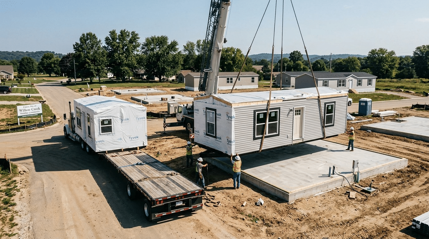 modular 4 bedroom home construction
