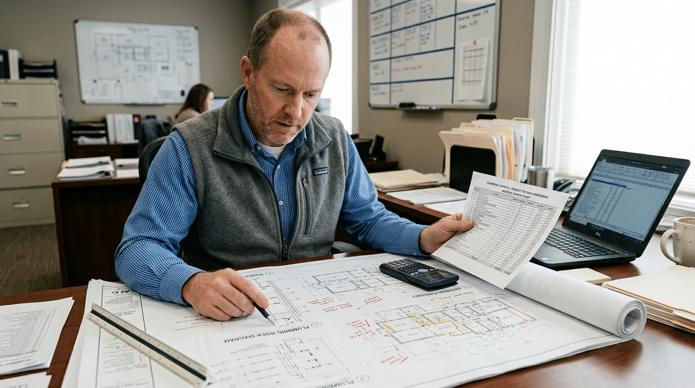 professional plumbing construction estimating services