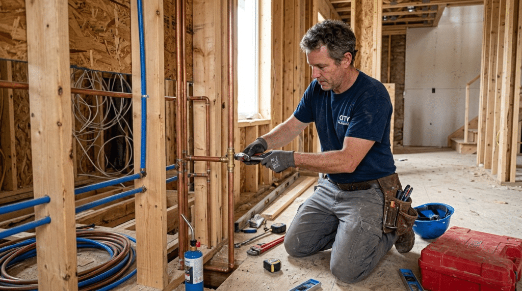 rough in plumbing cost for a new house